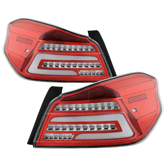 SPYDER 15-19 Subaru Impreza WRX/WRX STi Light Bar LED Tail Lights - Red Clear 9049101
