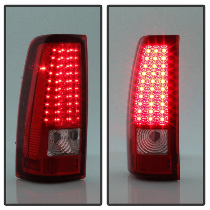 Spyder Xtune Chevy Silverado 1500/2500/3500 03-06 LED Tail Lights Red Clear