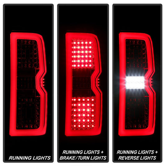 SPYDER xTune 14-16 Chevy Silverado 1500 Light Bar LED Tail Lights - Red Clear (ALT-ON-CS14-LBLED-RC) 9040313