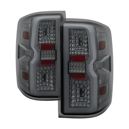 SPYDER xTune 14-16 Chevrolet Silverado 1500 Light Bar LED Tail Lights - Smoke (ALT-ON-CS14-LBLED-SM) 9040320
