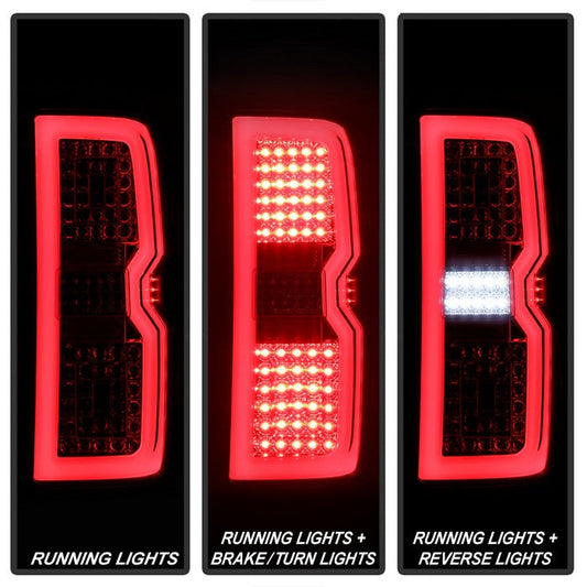SPYDER xTune 14-16 Chevrolet Silverado 1500 Light Bar LED Tail Lights - Smoke (ALT-ON-CS14-LBLED-SM) 9040320