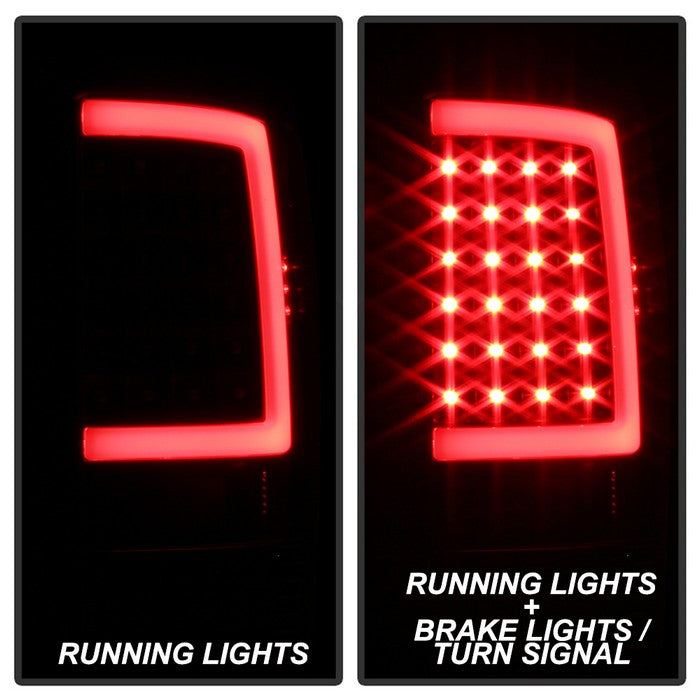 Spyder xTune 13-18 Dodge Ram 1500 LED Tail Lights - Black (Alt-On-DRAM13V2-Lbled-Bk)