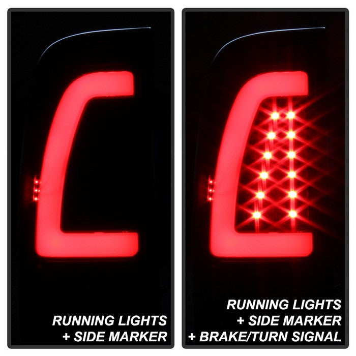 Spyder xTune 97-03 Ford F-150 Light Bar LED Tail Lights - Black Smoke