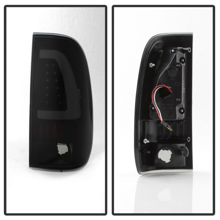 Spyder xTune 97-03 Ford F-150 Light Bar LED Tail Lights - Black Smoke