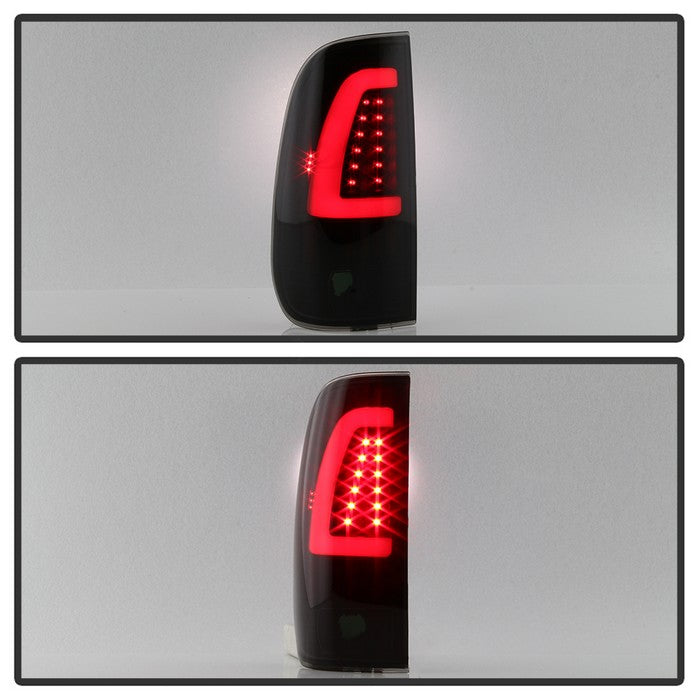 Spyder xTune 97-03 Ford F-150 Light Bar LED Tail Lights - Black Smoke
