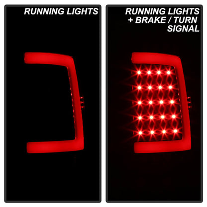 Spyder xTune 07-13 GMC Sierra 1500 LED Tail Lights - Black Smoke (Alt-On-GS07-G2-Led-Bsm)