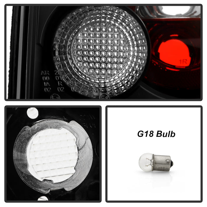 Spyder Audi TT 00-06 Euro Style Tail Lights Black Alt-Yd-ATT99-BK 5000408