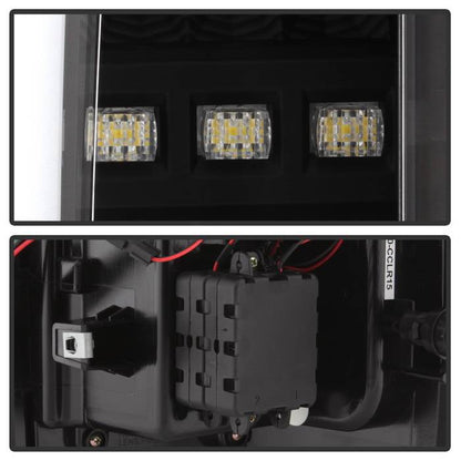 Spyder Chevy Colorado 2015-2017 Light Bar LED Tail Lights - Black Alt-Yd-CCO15-Led-Bk