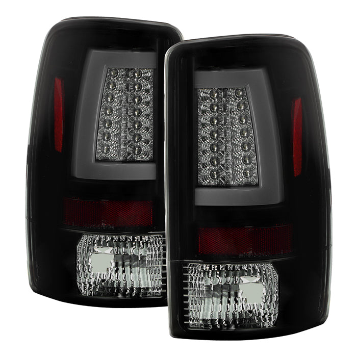 Spyder 07-13 Silverado (Will Not Work w/2010 921 Bulb)V3 Tail Lights Blk Smk