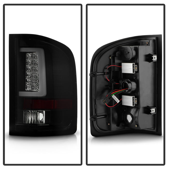 Spyder 07-13 Silverado (Will Not Work w/2010 921 Bulb)V3 Tail Lights Blk Smk