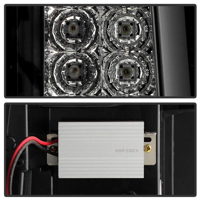 Spyder 07-13 Silverado (Will Not Work w/2010 921 Bulb)V3 Tail Lights Blk Smk