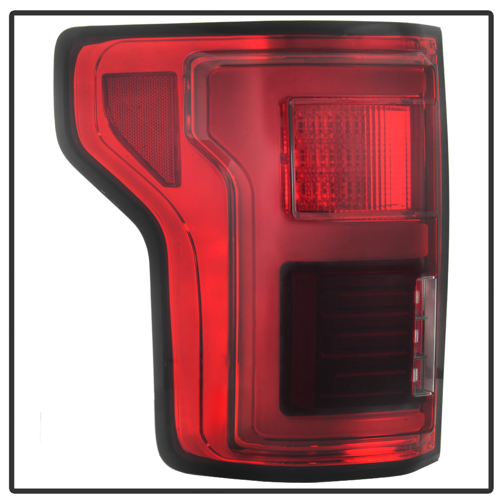 Spyder 15-18 Ford F-150 LED Tail Lights (w/Blind Spot) - Red Clear