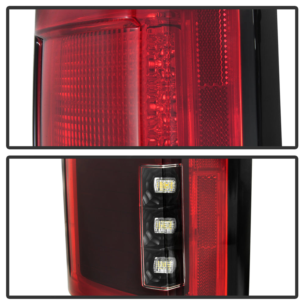 Spyder 15-18 Ford F-150 LED Tail Lights (w/Blind Spot) - Red Clear