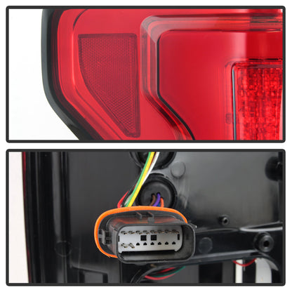 Spyder 15-18 Ford F-150 LED Tail Lights (w/Blind Spot) - Red Clear
