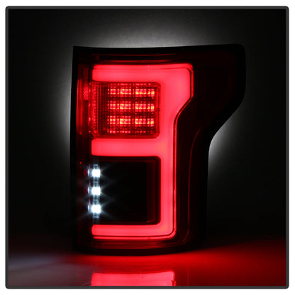 Spyder 15-18 Ford F-150 LED Tail Lights (w/Blind Spot) - Red Clear