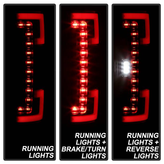 Spyder 17-18 Ford F-250 SD (w/Blind Spot Sensor) LED Tail Lights — 1T0ZR