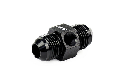 HPS Performance Products AN Male to Male Adapter with 1/8" NPT Female Port, Aluminum, Black