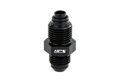 HPS Performance Products AN Male to Metric Thread Male O-Ring Tip Adapter, Aluminum, Black