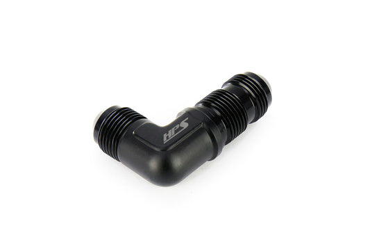 HPS Performance Products AN Male to Male Bulkhead Adapter, Aluminum, Black
