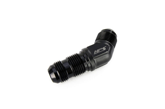 HPS Performance Products AN Male to Male Bulkhead Adapter, Aluminum, Black