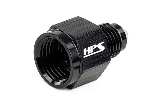 HPS Performance Products AN Female to AN Male Reducer Adapter, Aluminum, Black