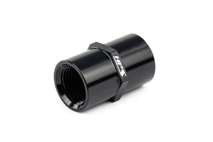 HPS Performance Products Straight NPT Female To NPT Female Coupler Adapter, Aluminum, Black