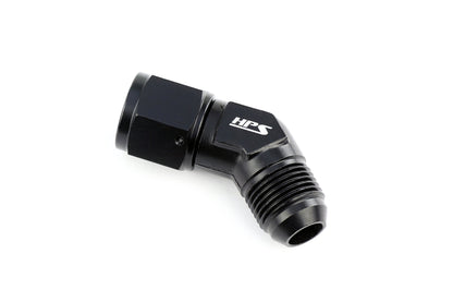 HPS Performance Products AN Male to Female Swivel Adapter, Aluminum, Black