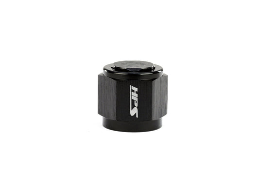 HPS Performance Products AN Flare Female Cap, Aluminum, Black