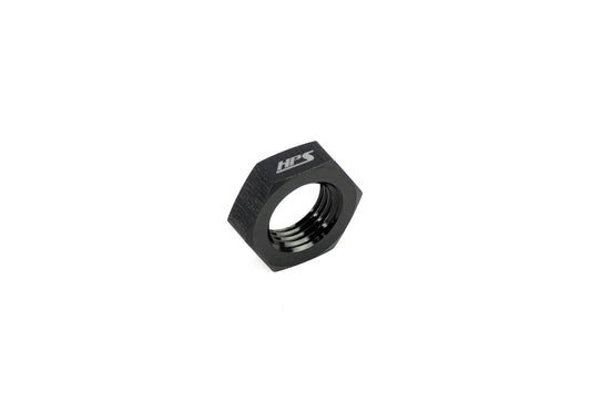 HPS Performance Products AN Female Bulkhead Fitting Jam Nut, Aluminum, Black