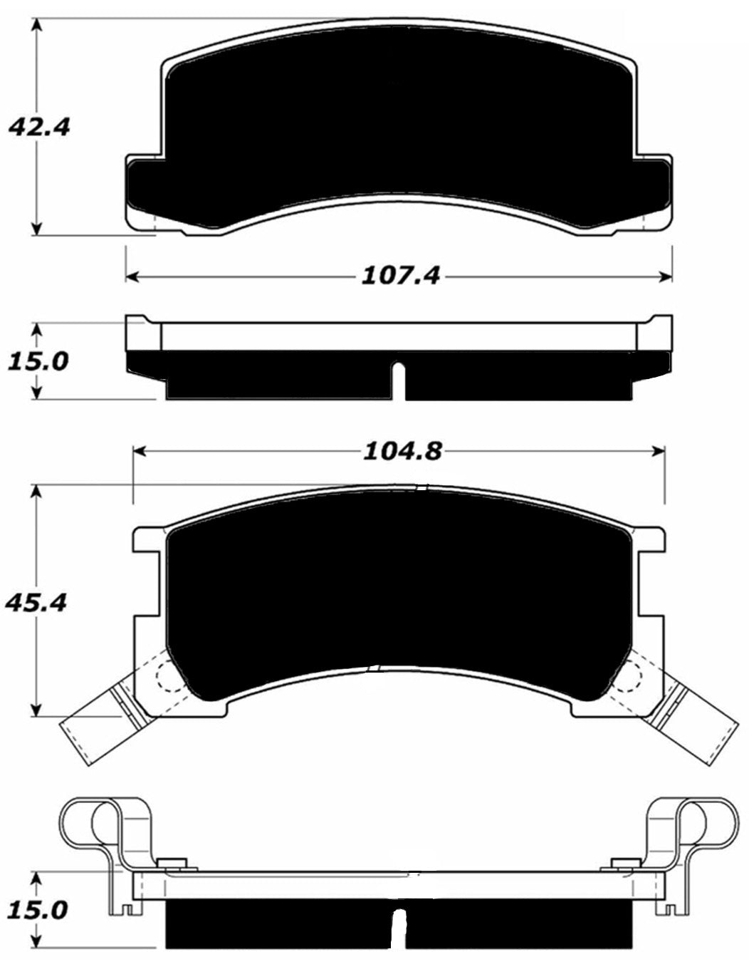 Porterfield Brake Pads for 1982 Toyota Supra