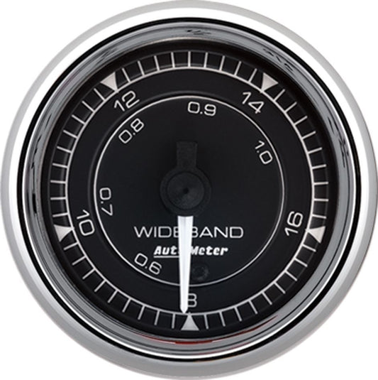 AutoMeter Chrono 2-1/16in 8:1-18:1 Stepper Motor Air/Fuel Ratio-Wideband Analog Gauge - Chrome 9770