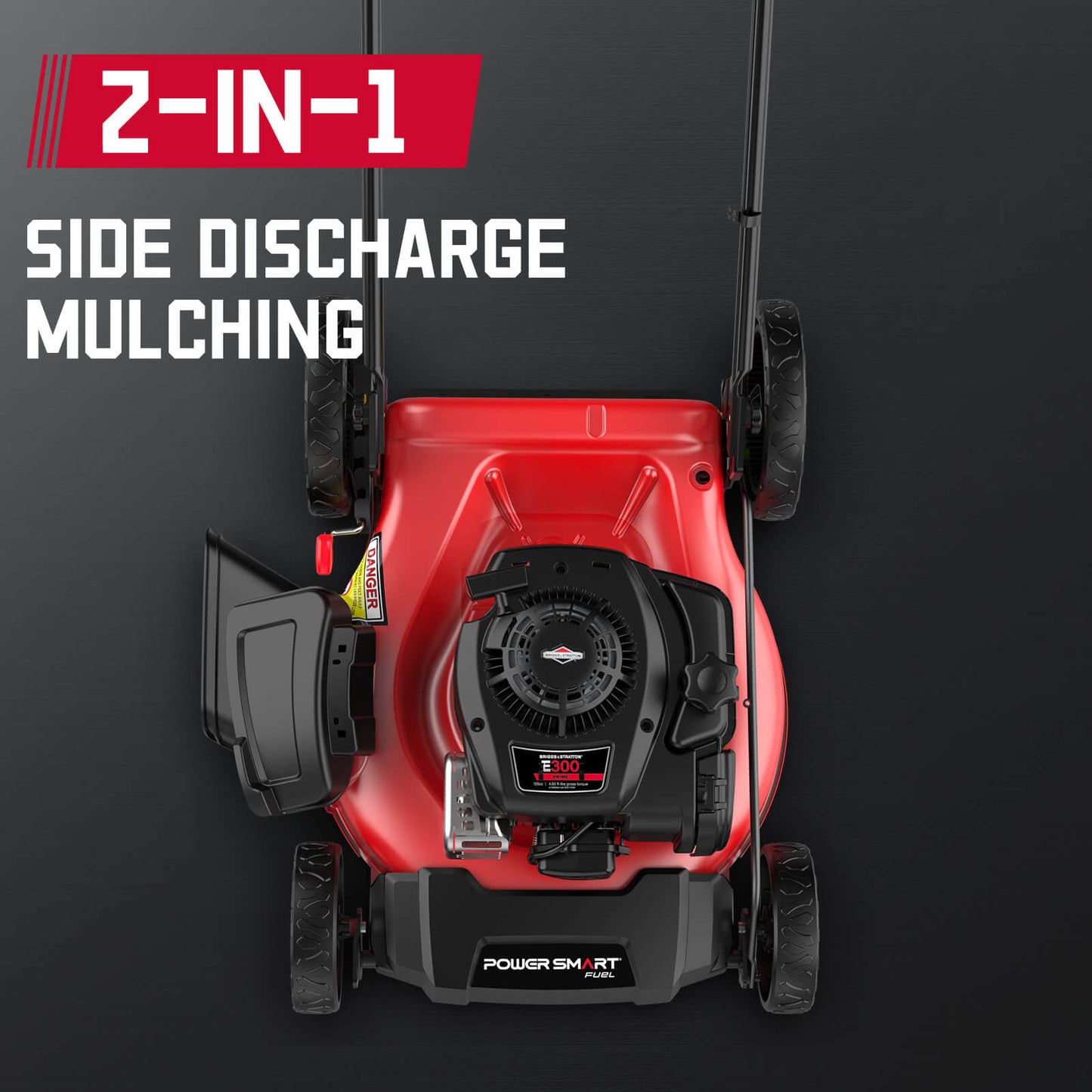 PowerSmart 21" 125cc Gas Push 2-1 Lawn Mower w/ Briggs & Stratton 300E Engine