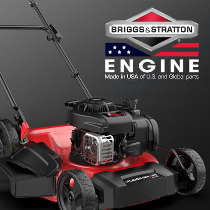PowerSmart 21" 125cc Gas Push 2-1 Lawn Mower w/ Briggs & Stratton 300E Engine