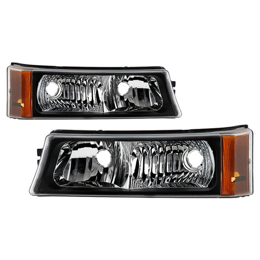 SPYDER Xtune Chevy Silverado 03-06 LED Bumper Lights Black CBL-JH-CSIL03-AM-BK 5079305