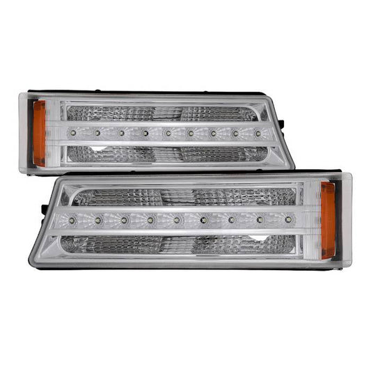 SPYDER xTune 03-06 Chevy Silverado (w/o Body Cladding) LED Bumper Lights - Chrm (CBL-JH-CSIL03-LED-C) 9032929