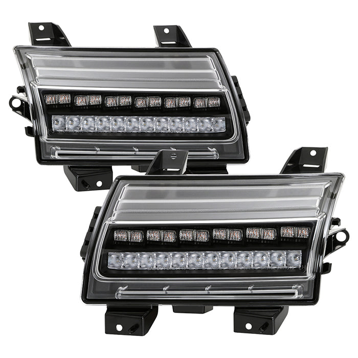 Spyder Jeep Wrangler 2018-2019 (Halogen Model Only) LED Front Bumper Lights