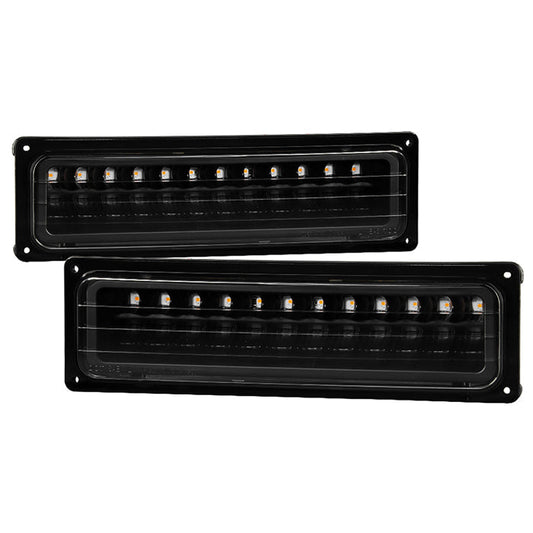 SPYDER Xtune Chevy C10 88-98 LED Bumper Lights Black CPL-CCK94-LED-BK 5022165