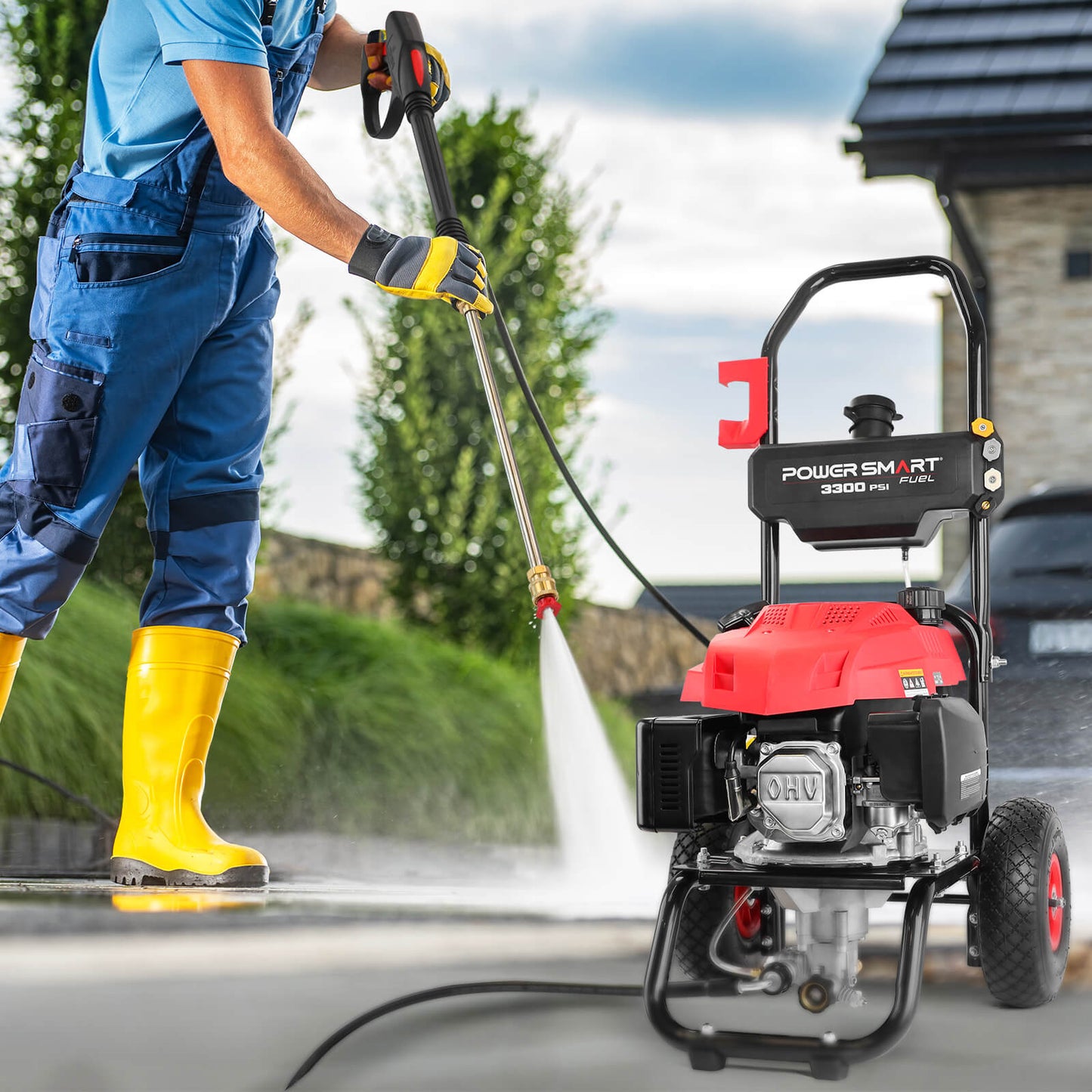 PowerSmart 3300PSI 2.5GPM 201cc Gas Pressure Washer DB1050
