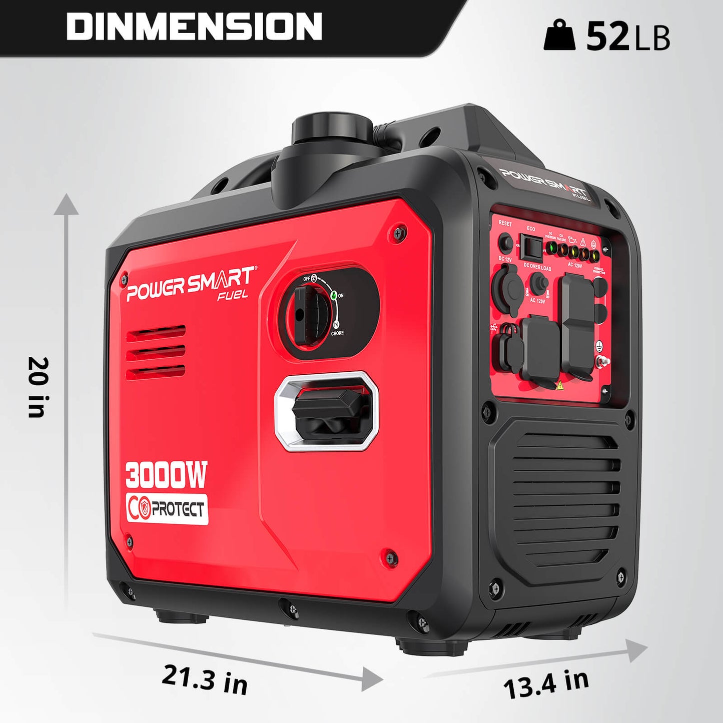 PowerSmart 3000W Inverter Gas Generator w/ CO Alert DB5032