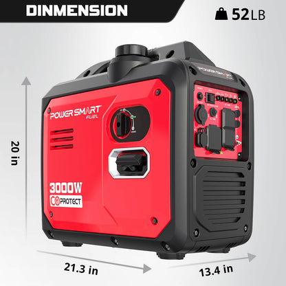 PowerSmart 3000W Inverter Gas Generator w/ CO Alert DB5032