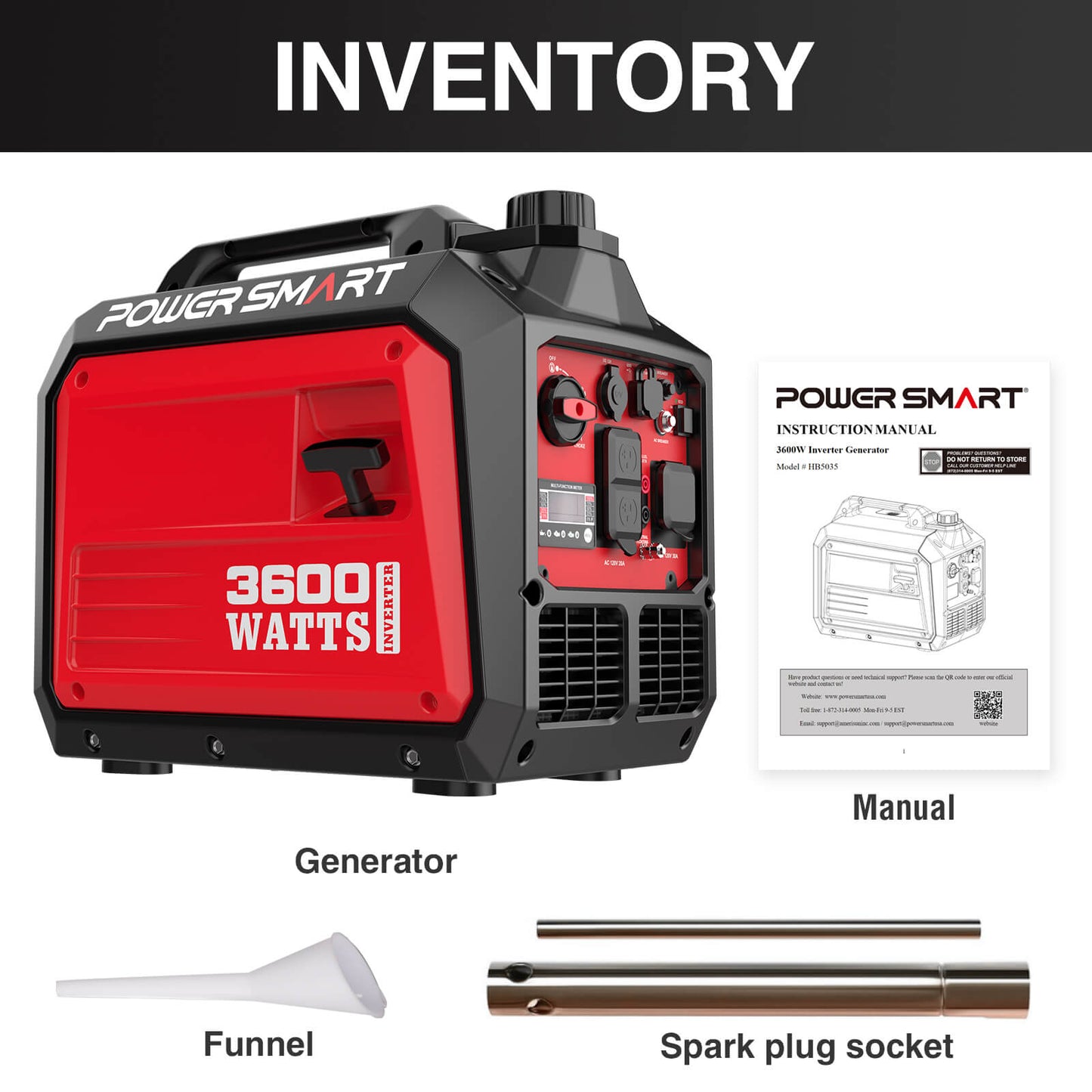 PowerSmart 3600W Inverter Gas Generator DB5035 Series