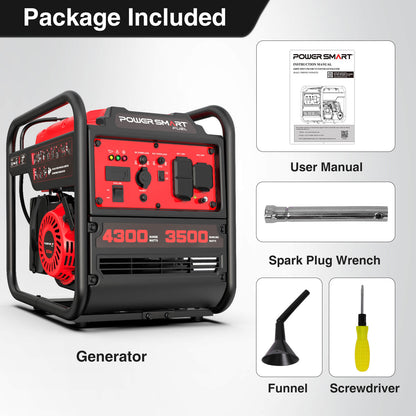 PowerSmart 4300W Open Frame Gas Inverter Generator DB5041