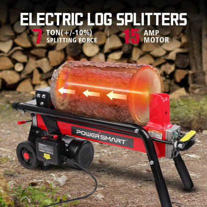 PowerSmart 7-Ton 15Amp Electric Wood Log Splitter DB6407