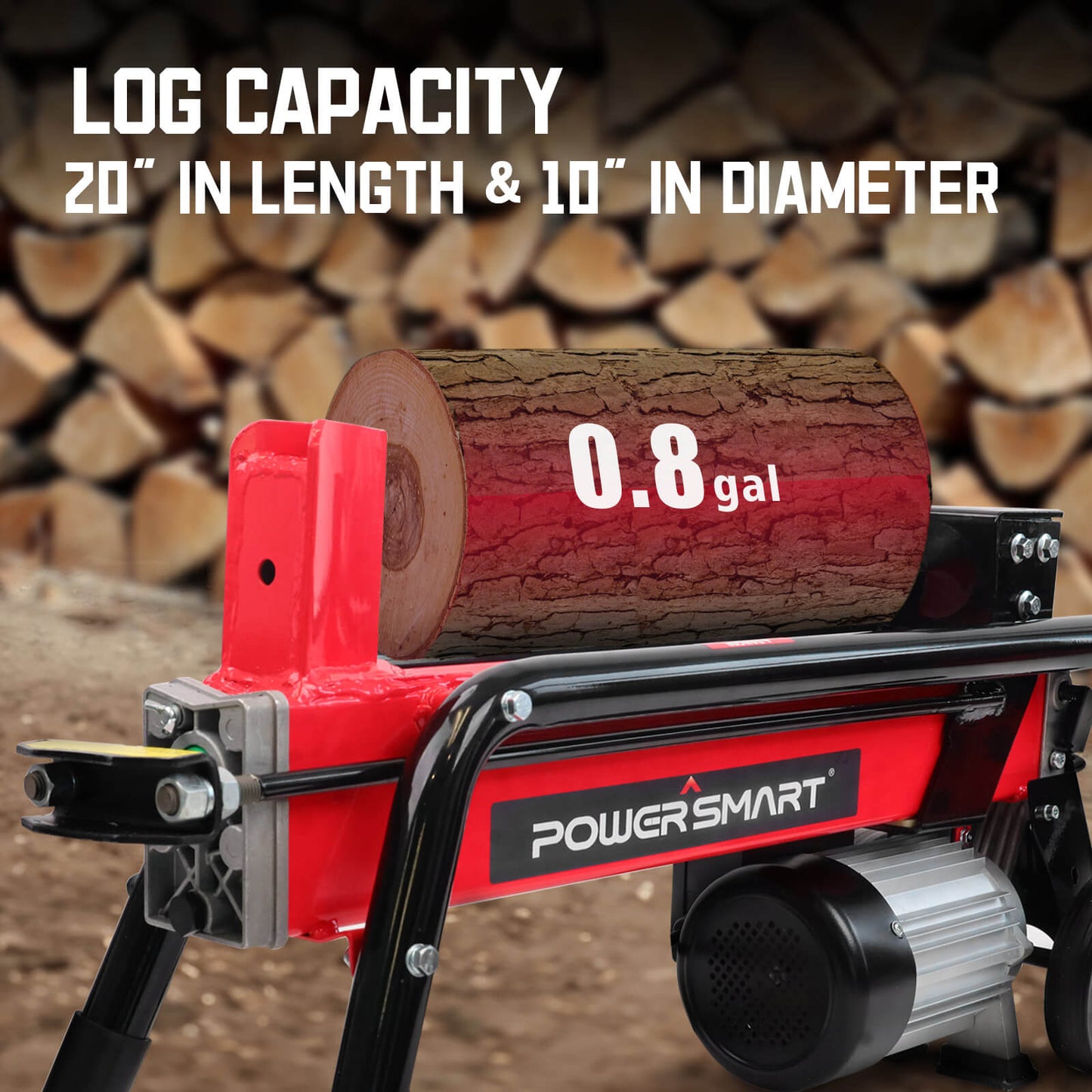 PowerSmart 7-Ton 15Amp Electric Wood Log Splitter DB6407