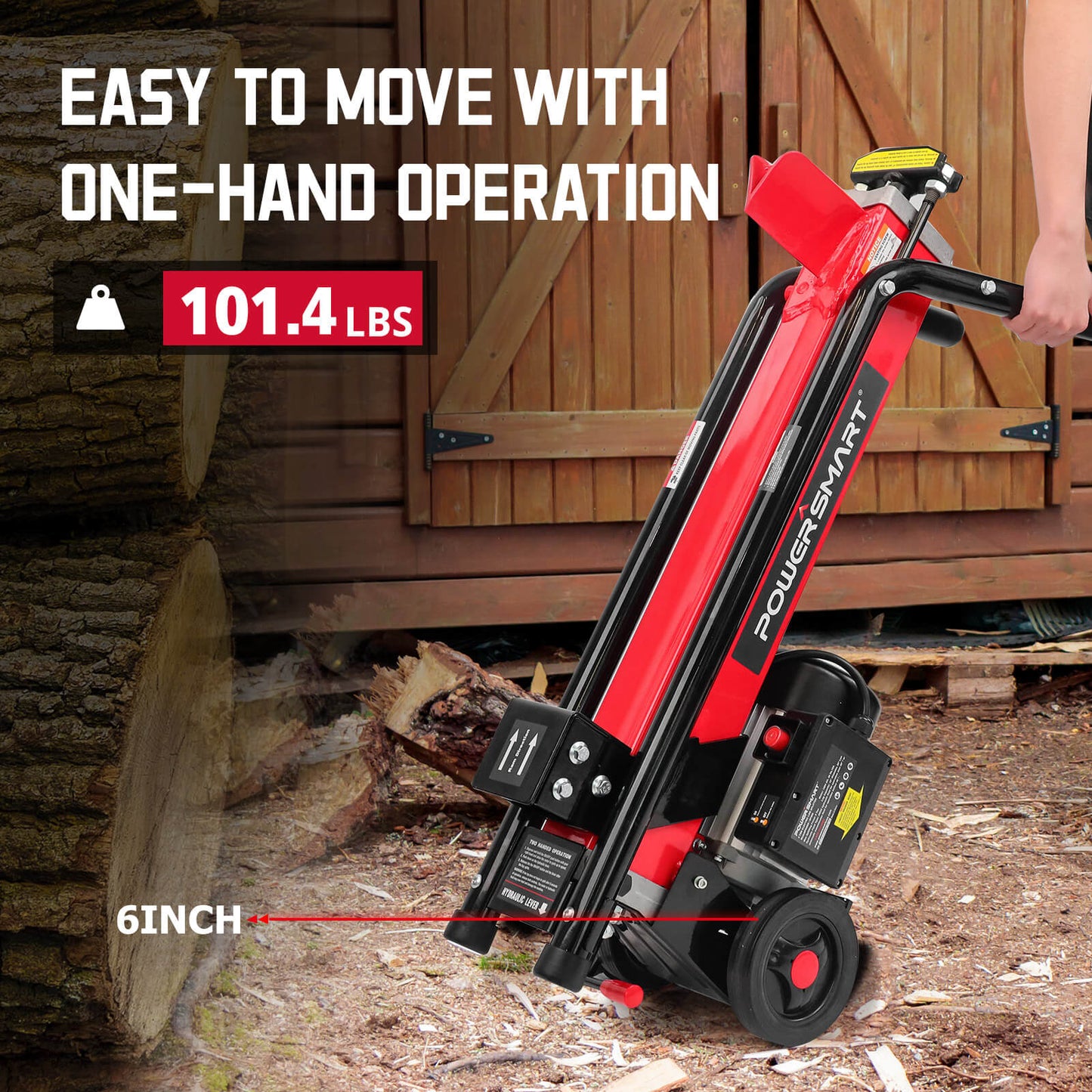PowerSmart 7-Ton 15Amp Electric Wood Log Splitter DB6407
