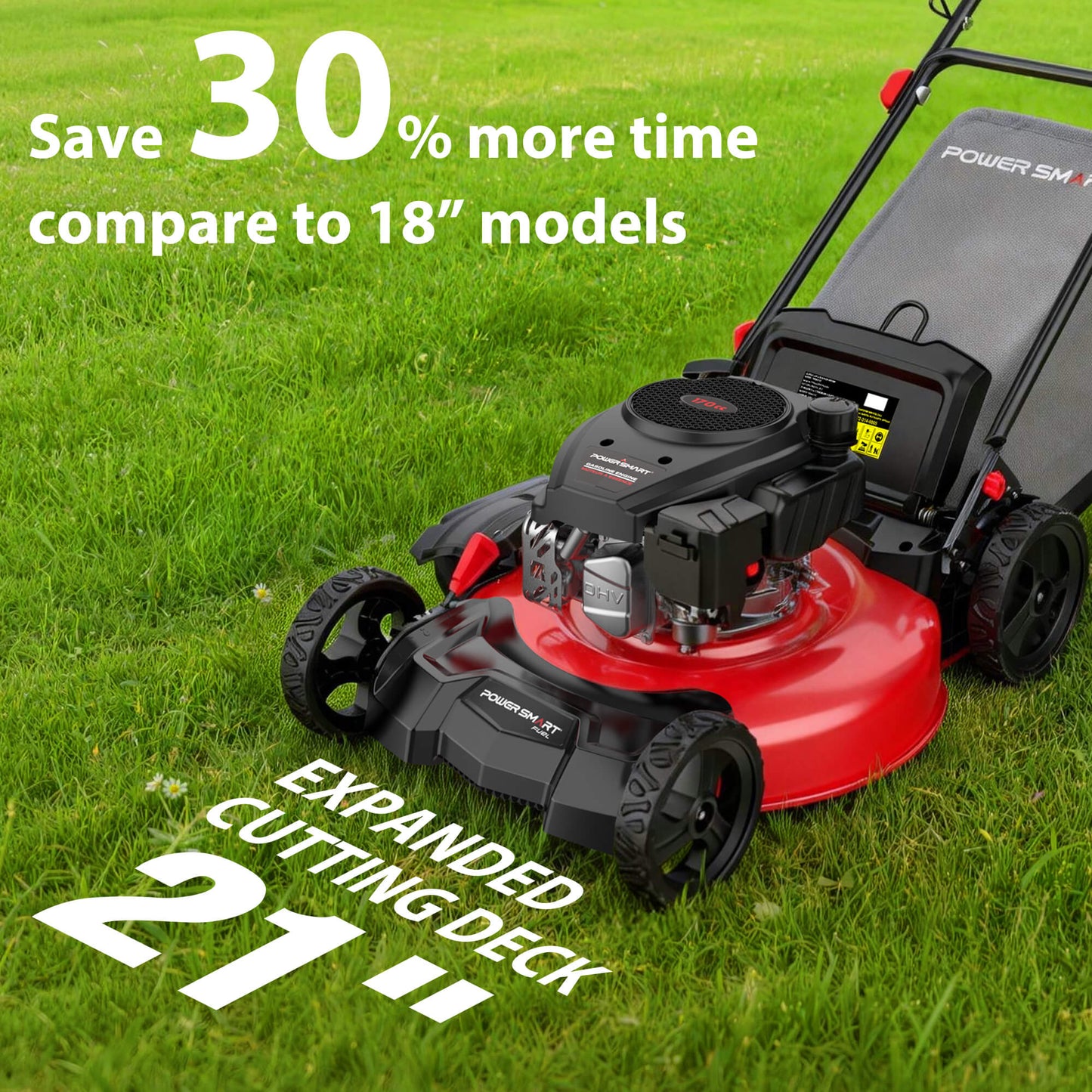 PowerSmart 21 " 170cc Gas Self-Propelled 3-in-1 Lawn Mower DB8621S