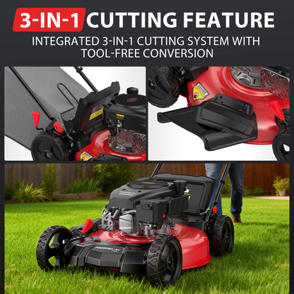 PowerSmart 21 " 170cc Gas Self-Propelled 3-in-1 Lawn Mower DB8621S