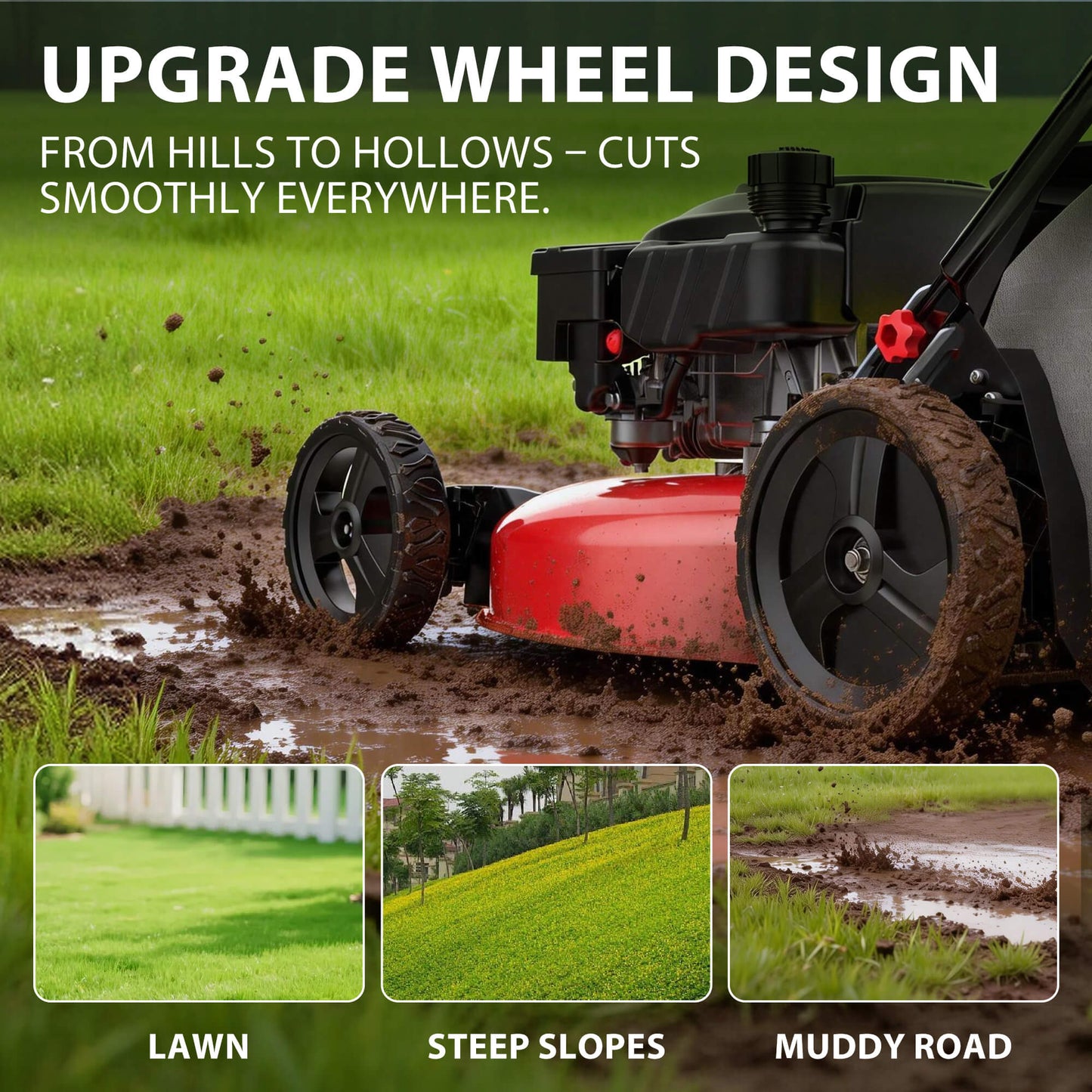 PowerSmart 21 " 170cc Gas Self-Propelled 3-in-1 Lawn Mower DB8621S