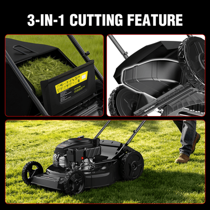 PowerSmart 22" 170cc Gas Self-Propelled 3-in-1 Lawn Mower V8622S