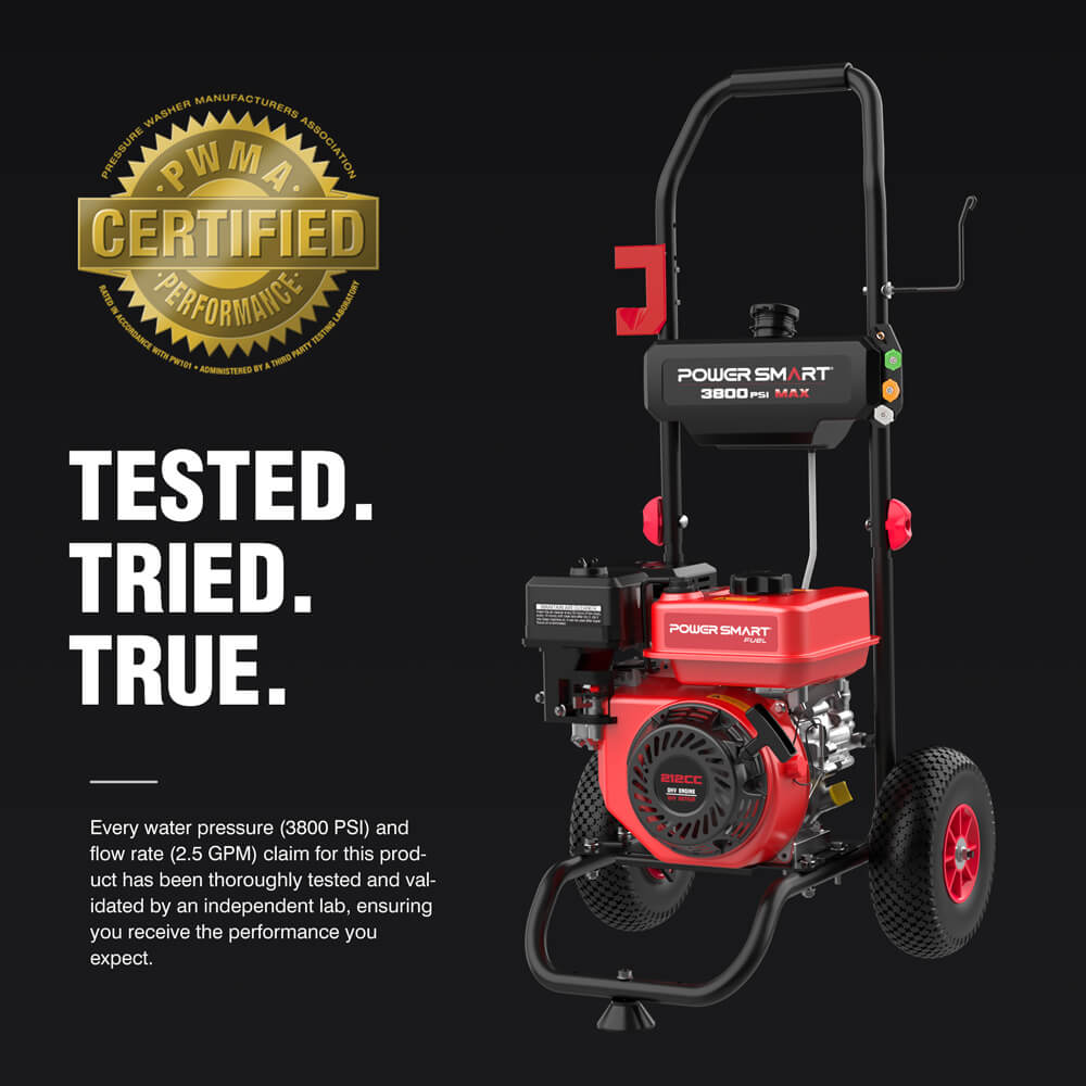 PowerSmart 3800PSI 2.5GPM 212cc Gas Pressure Washer DL1038A